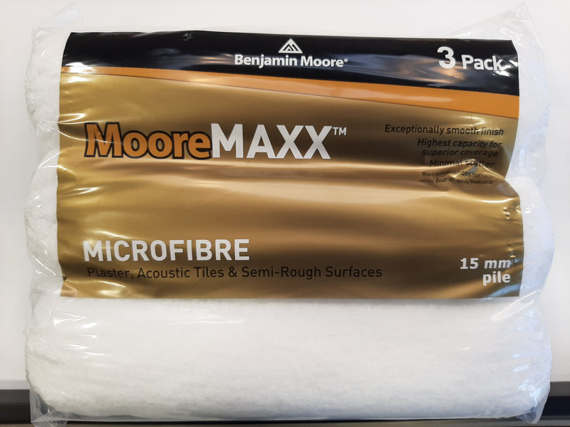 MooreMAXX Microfibre 15mm Rollers 3 Pack